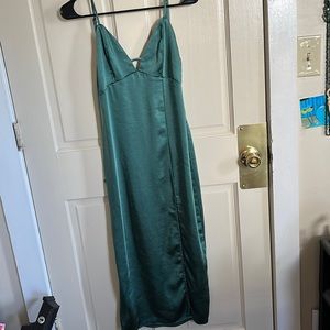 Green Satin Wild Fable Dress